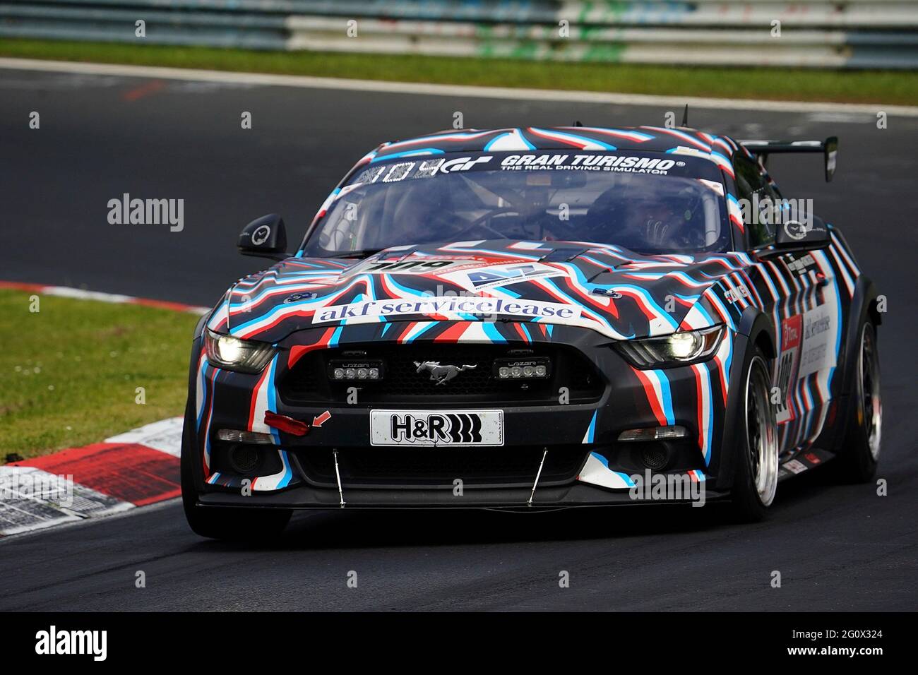 Nurburg, Deutschland. 03 2021. Juni: 24h-Rennen 2021, Nürburgring, 03.06. - 06.06.2021, im Bild Nr. 109: Ford Mustang GT Caba, Ralph (DEU) Sprungmann, Oliver (DEU) Mohr, Michael (DEU) Quelle: dpa picture Alliance/Alamy Live News Stockfoto