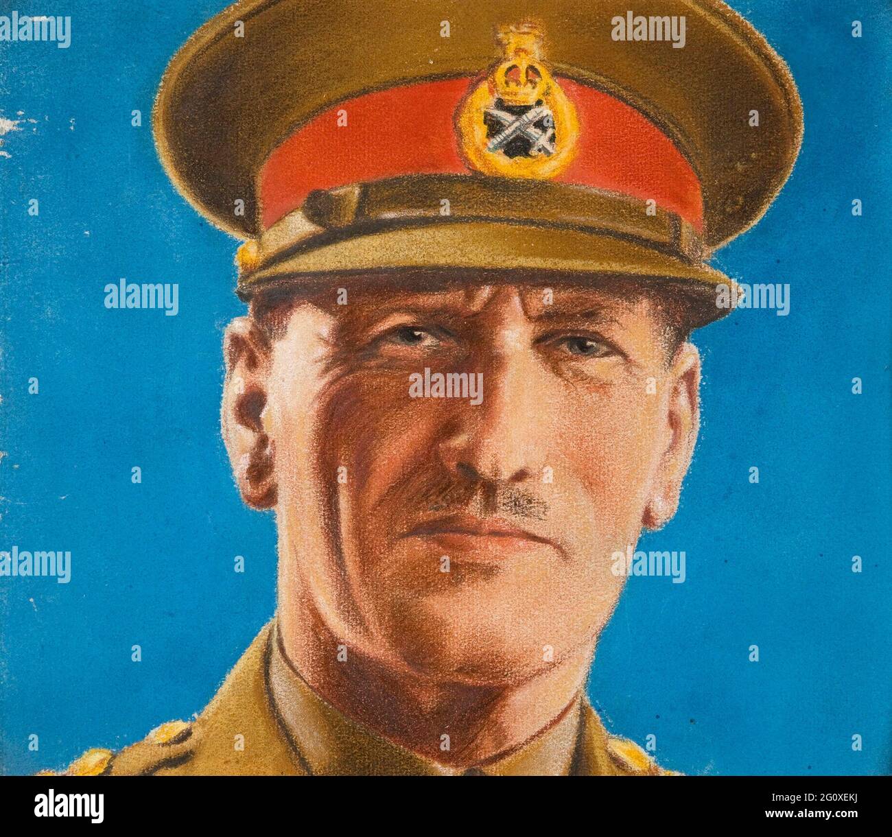 Ein Porträt von Claude Auchinlek, gezeichnet für das britische Informationsministerium vom österreichischen Künstler William Timym Stockfoto