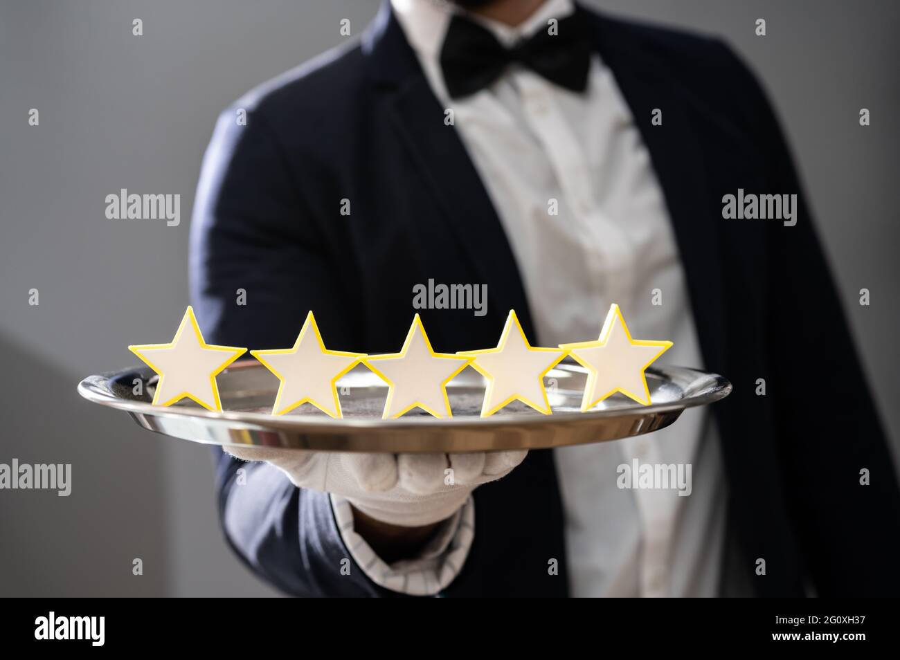 Hospitality Hotel Butler Mit 5-Sterne-Service Stockfoto