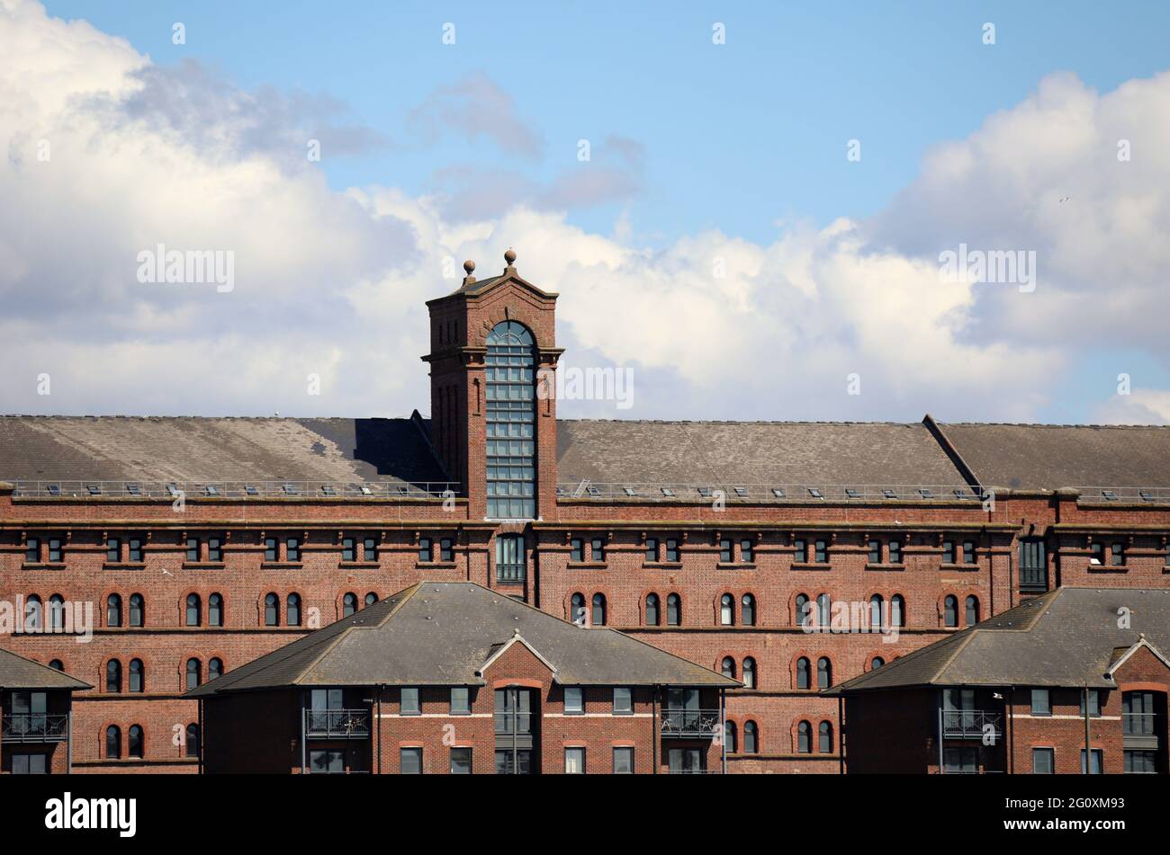 Waterloo Warehouse Wohnapartments am West Waterloo Dock am Fluss Mersey in Liverpool Stockfoto