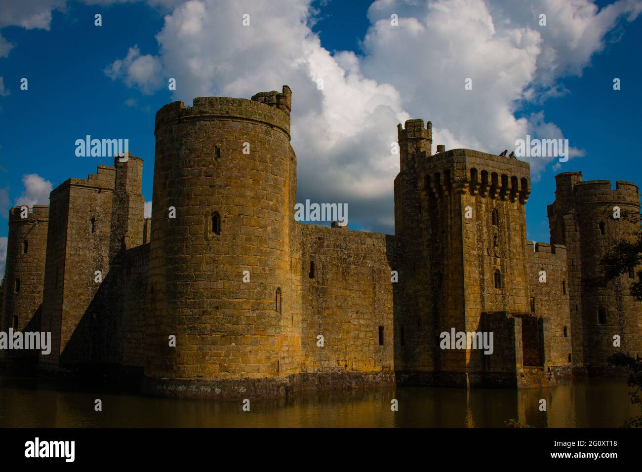 Schloss Bodiam am Sommertag, Robertsbridge, England Stockfoto