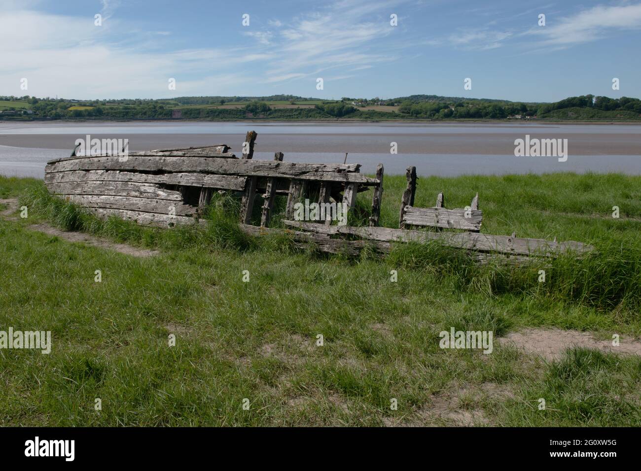 Purton Ship Graveyard, Sharpness, Gloucestershire, Großbritannien Stockfoto