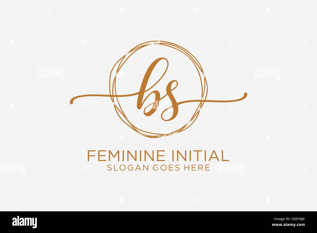 BS Beauty Monogramm und elegantes Logo Design Handschrift Logo der ersten Unterschrift, Hochzeit, Mode, Blumen und botanische mit kreativen Vorlage. Stock Vektor