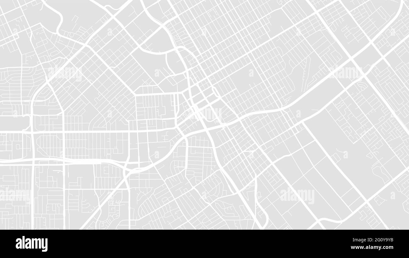 Hellgrau und weiß San Jose Stadtgebiet Vektor Hintergrundkarte, Straßen und Wasserkartographie Illustration. Breitbild-Anteil, digitales flaches Design Stock Vektor