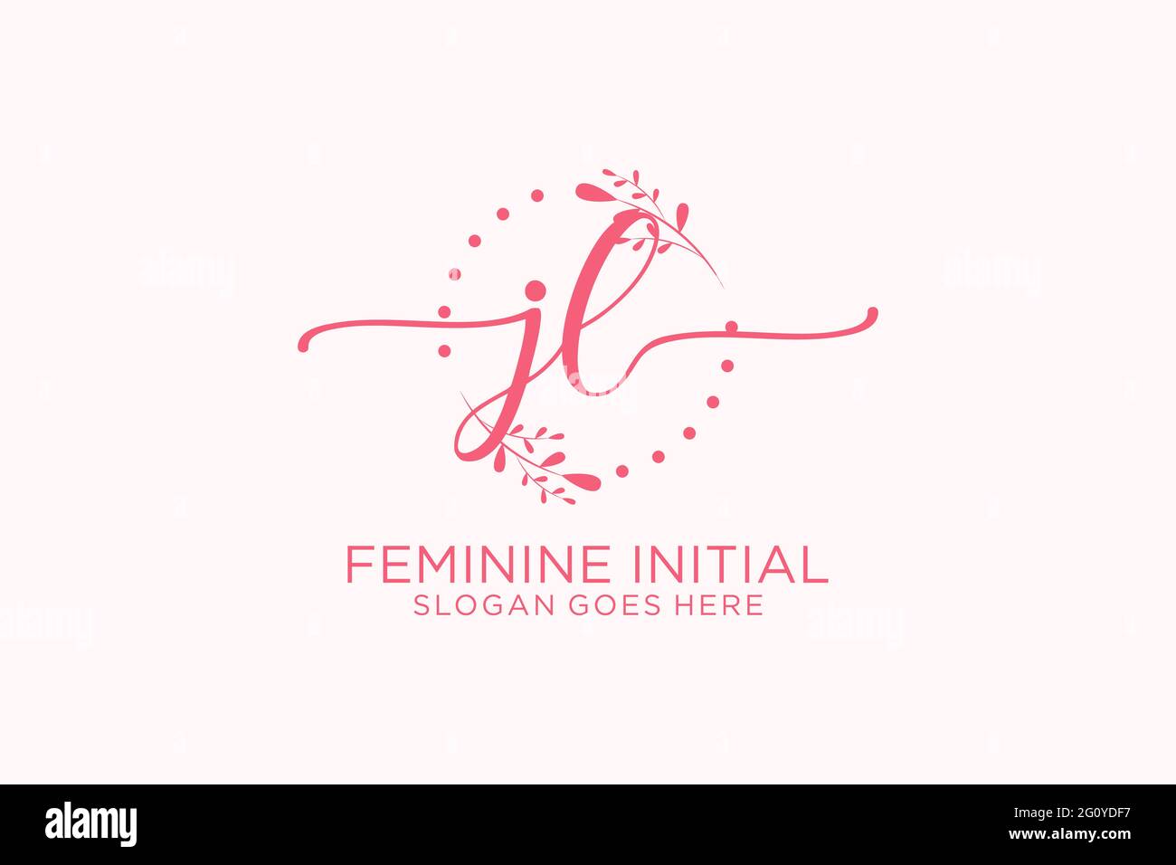 JL Beauty Monogramm und elegantes Logo Design Handschrift Logo der ersten Unterschrift, Hochzeit, Mode, Blumen und botanischen mit kreativen Vorlage. Stock Vektor