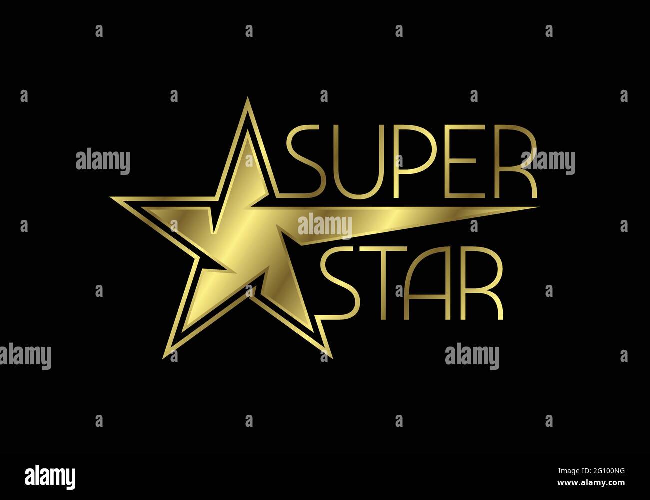 Symbol Für Das Goldene Super Star-Logo. Stock Vektor