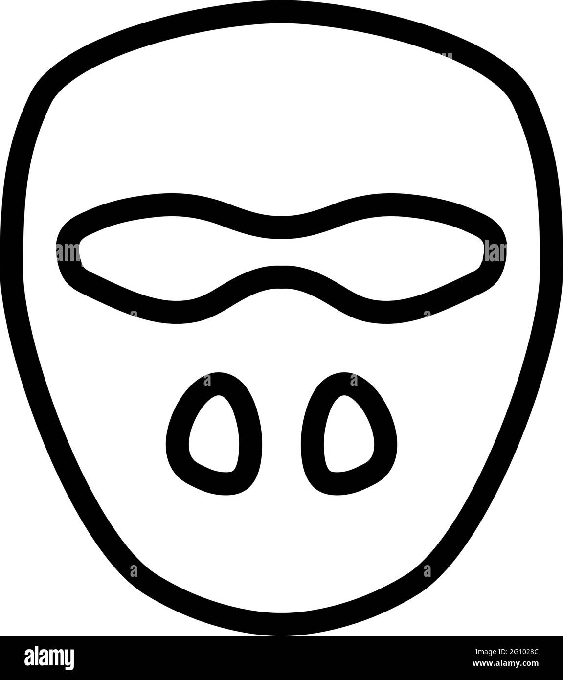 Symbol Für Cricket-Maske. Bearbeitbares, Fett Formatischtes Umrisse-Design. Vektorgrafik. Stock Vektor