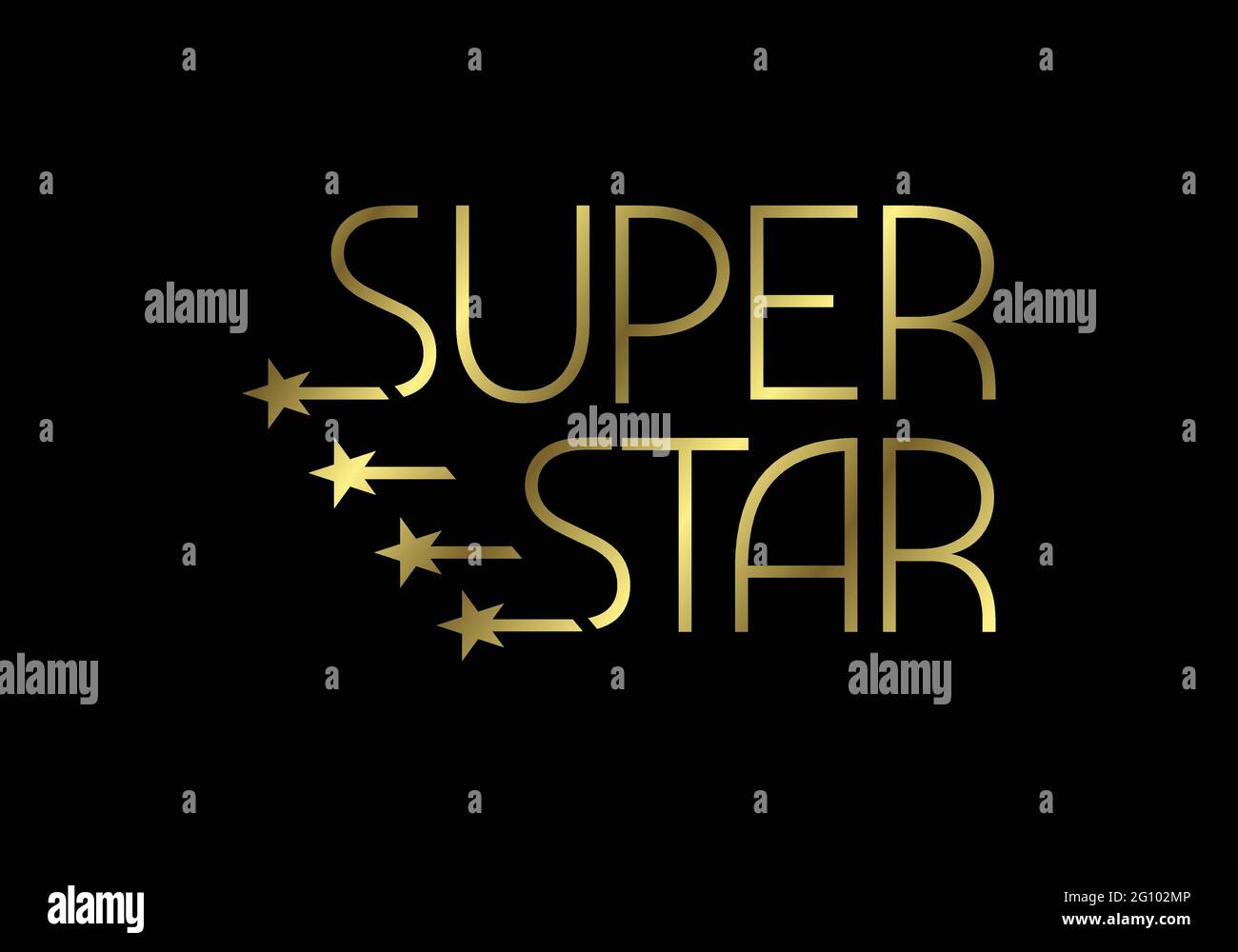Symbol Für Das Goldene Super Star-Logo. Stock Vektor