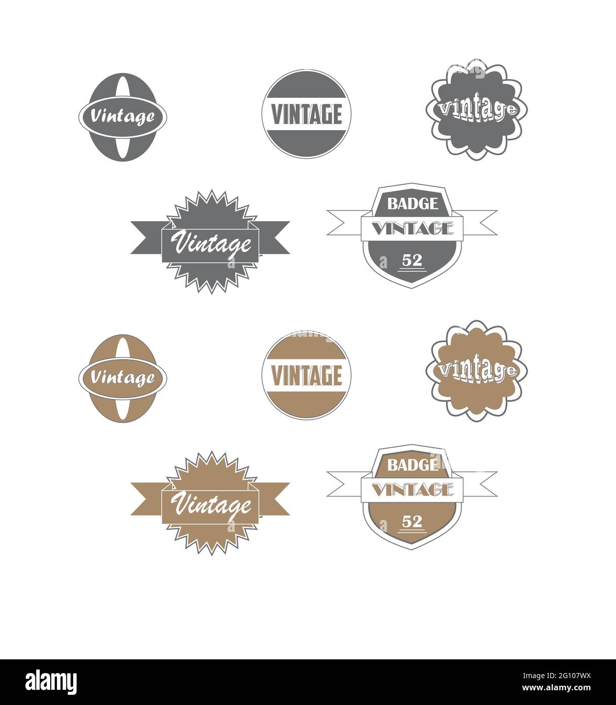 Vintage-Abzeichen in verschiedenen Farben als Vektor im EPS-Format. Stock Vektor