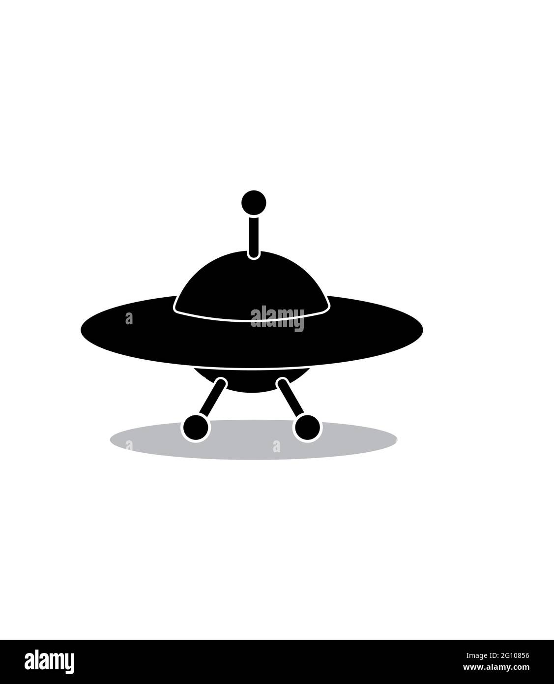 UFO-Vektor im Cartoon-Stil Stock Vektor