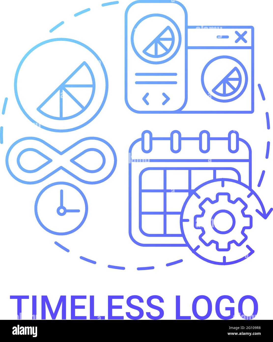 Zeitlose Logo-Ikone Stock Vektor