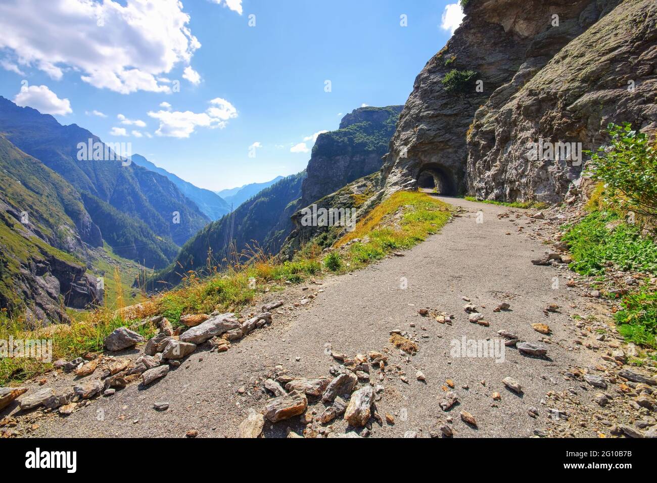 Blick in das Bavona-Tal, Tessin in der Schweiz, Europa Stockfoto