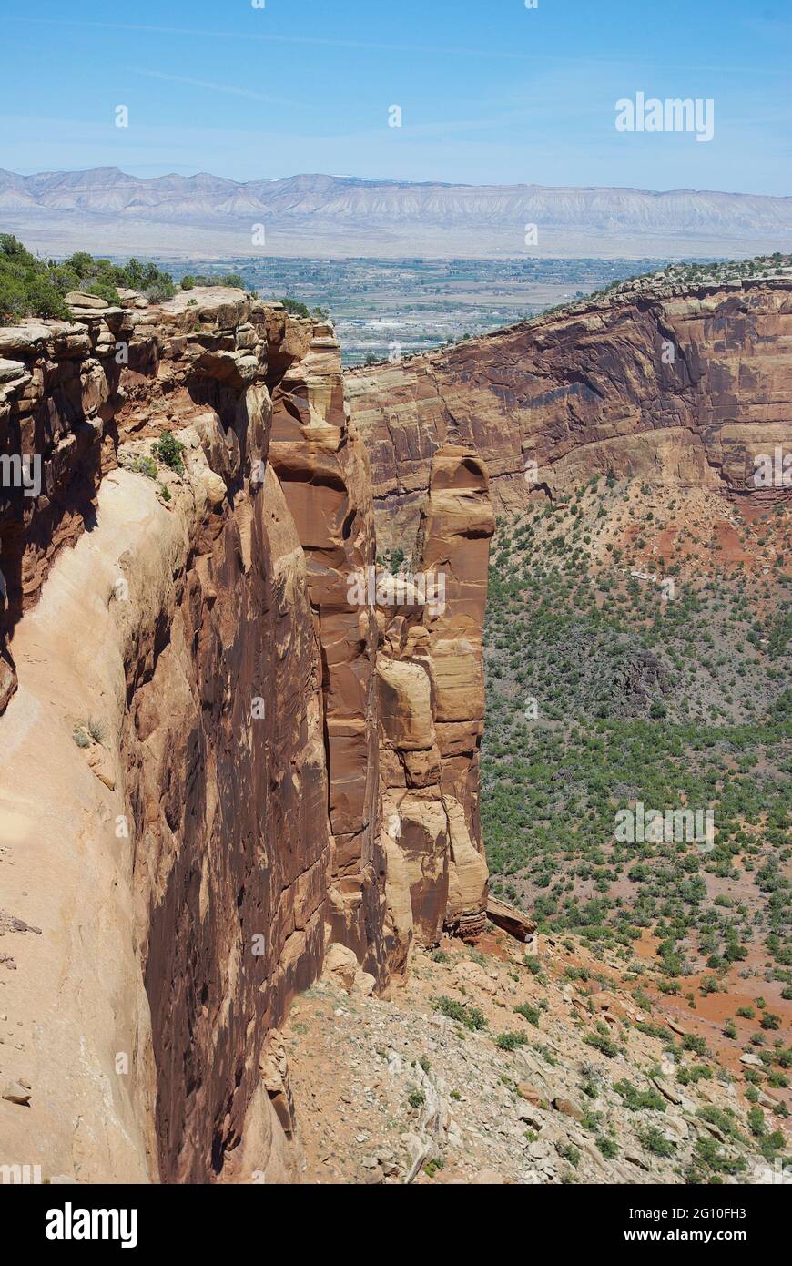 Blick vom Trail am Rim Rock Drive, Colorado National Monument, Grand Junction, Colorado, USA Stockfoto