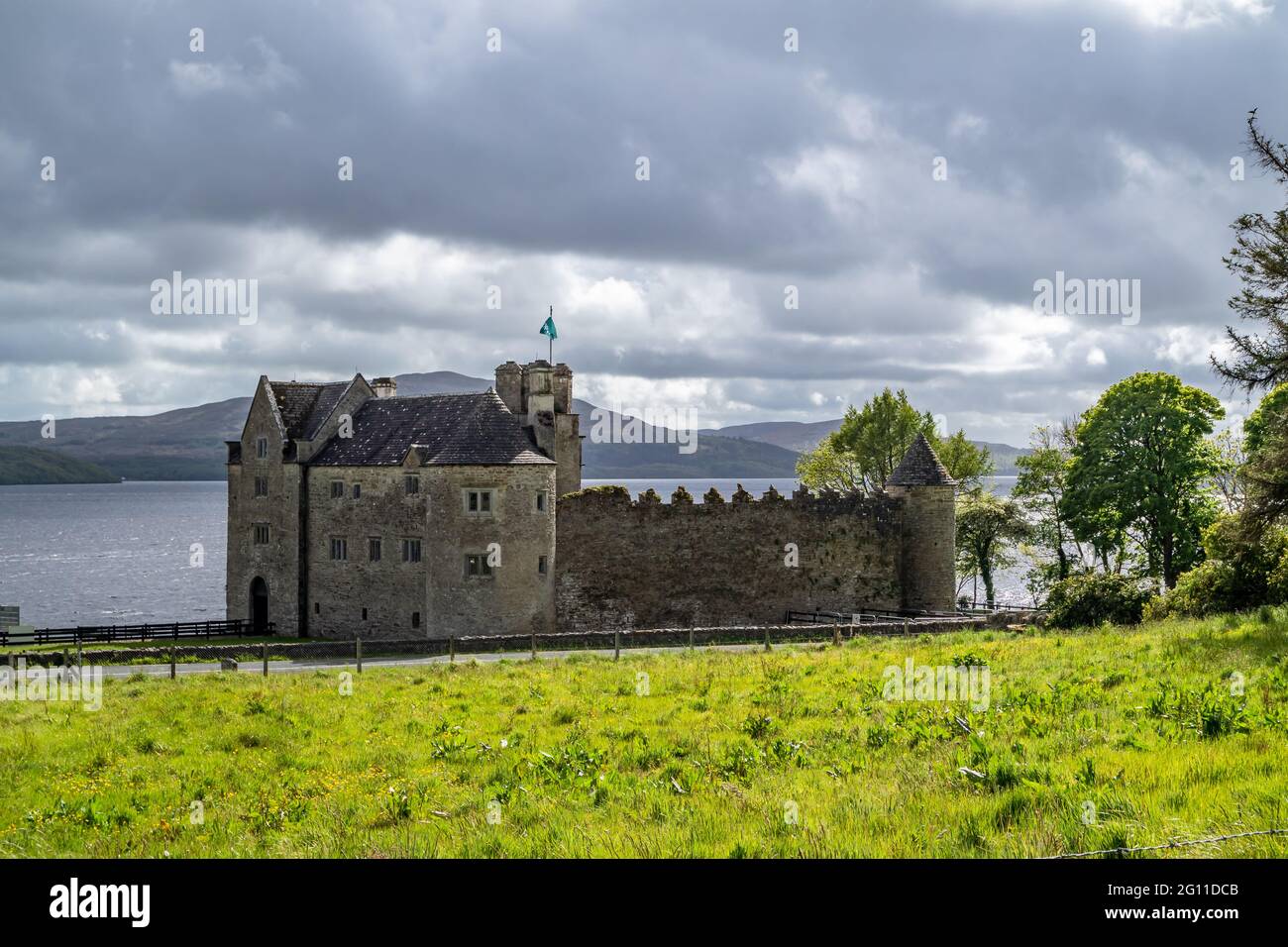 Parke's Castle in der Grafschaft Leitrim war einst die Heimat des englischen Pflanzers Robert Parke. Stockfoto