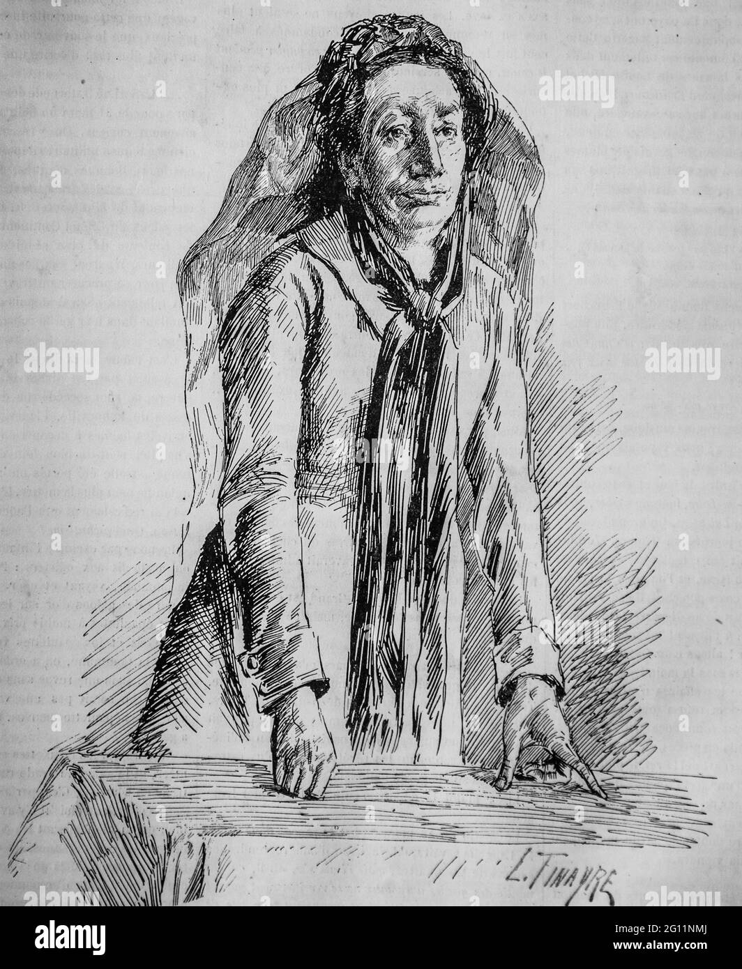 louise michel, l'univers illustre 1882, editeur librairie nouvelle Stockfoto