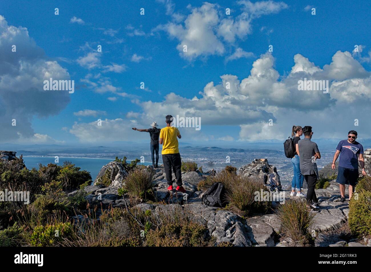 Besucher auf dem Tafelberg, Kapstadt, Südafrika Stockfoto