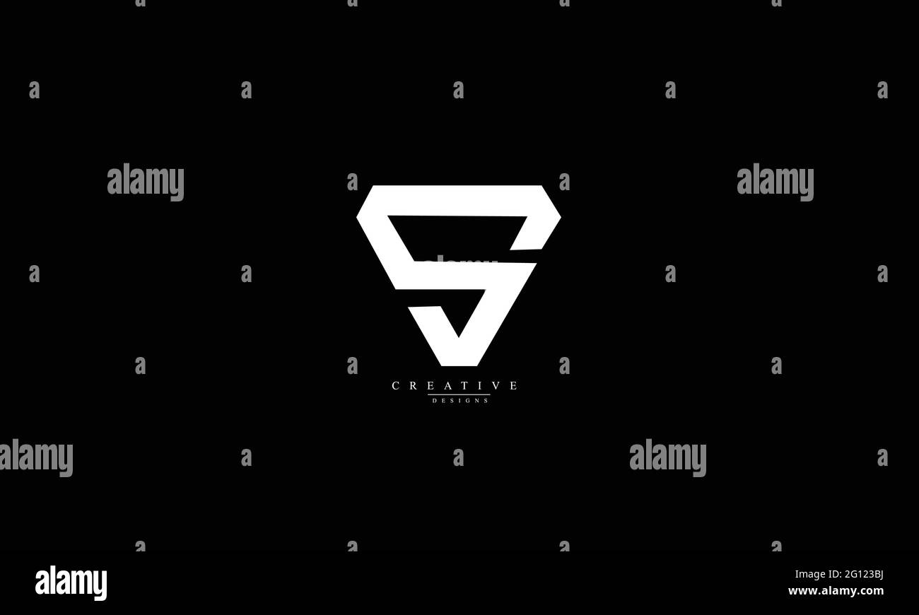S abstrakte Vektor-Logo-Monogramm-Vorlage Stock Vektor