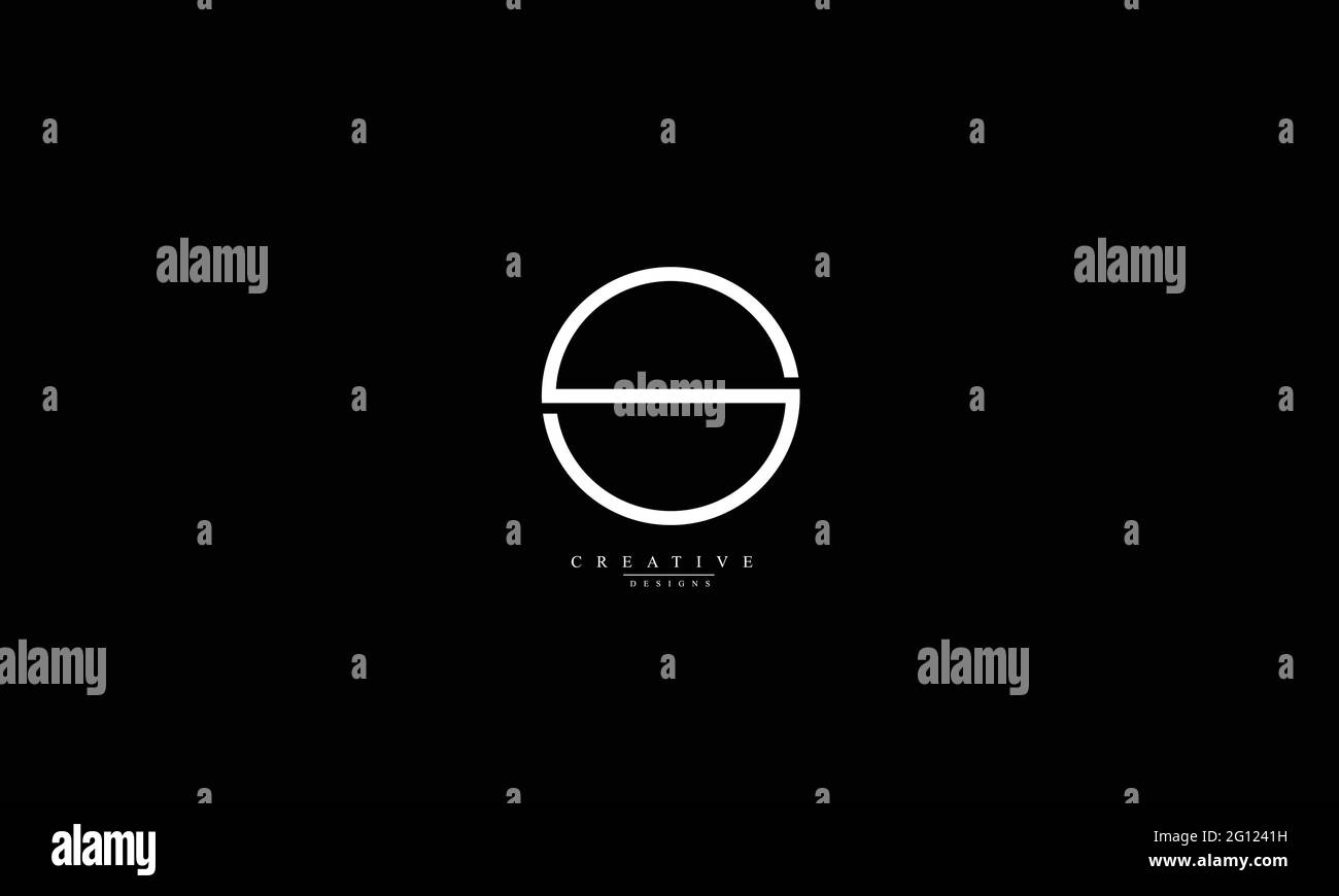 S abstrakte Vektor-Logo-Monogramm-Vorlage Stock Vektor