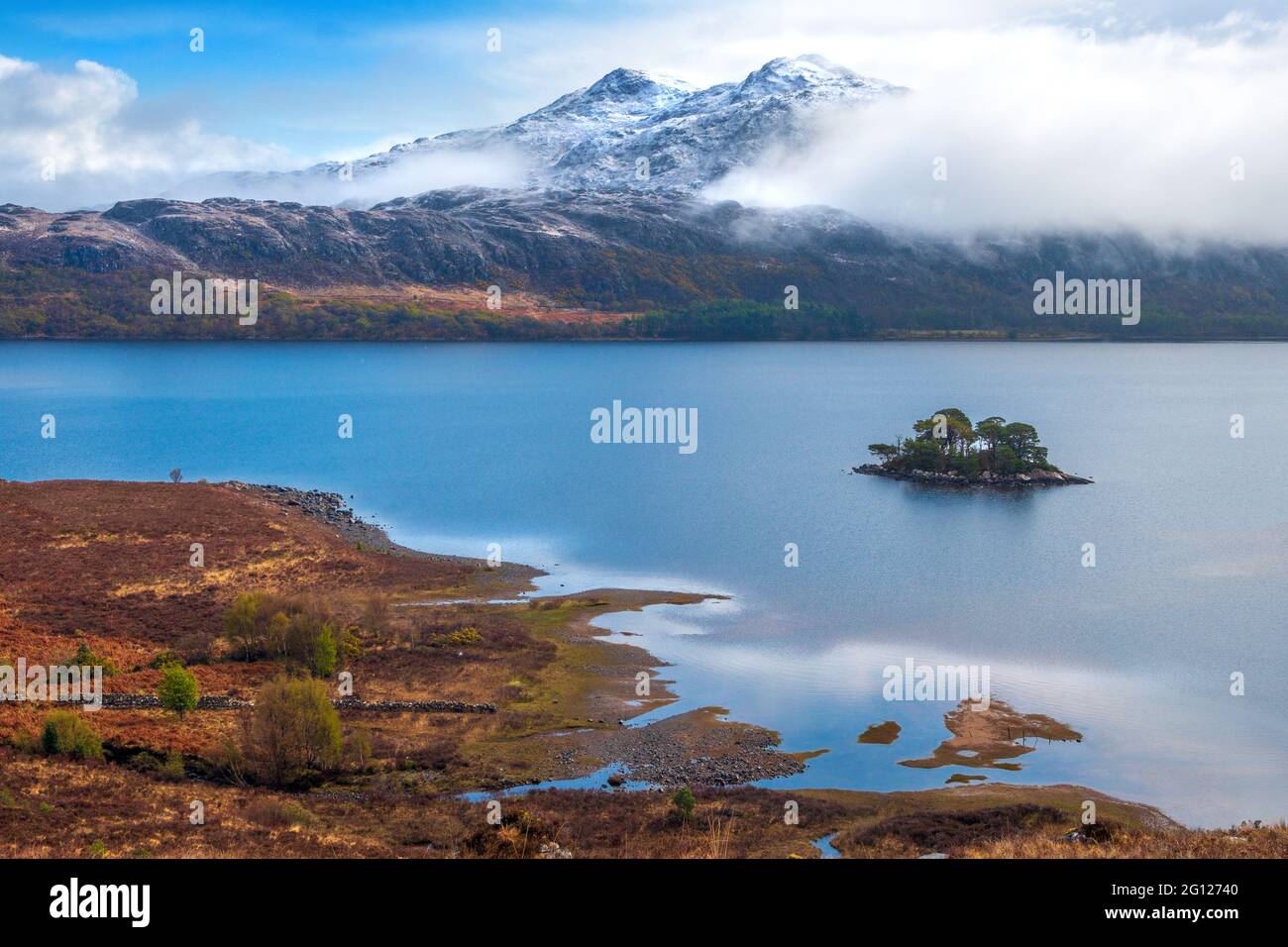 Loch Maree in Wester Ross im Nordwesten Schottlands Stockfoto