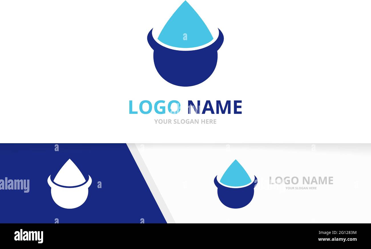 Wassertropfen-Logo-Kombination. Designvorlage für Wassertropfen-Logos. Stock Vektor