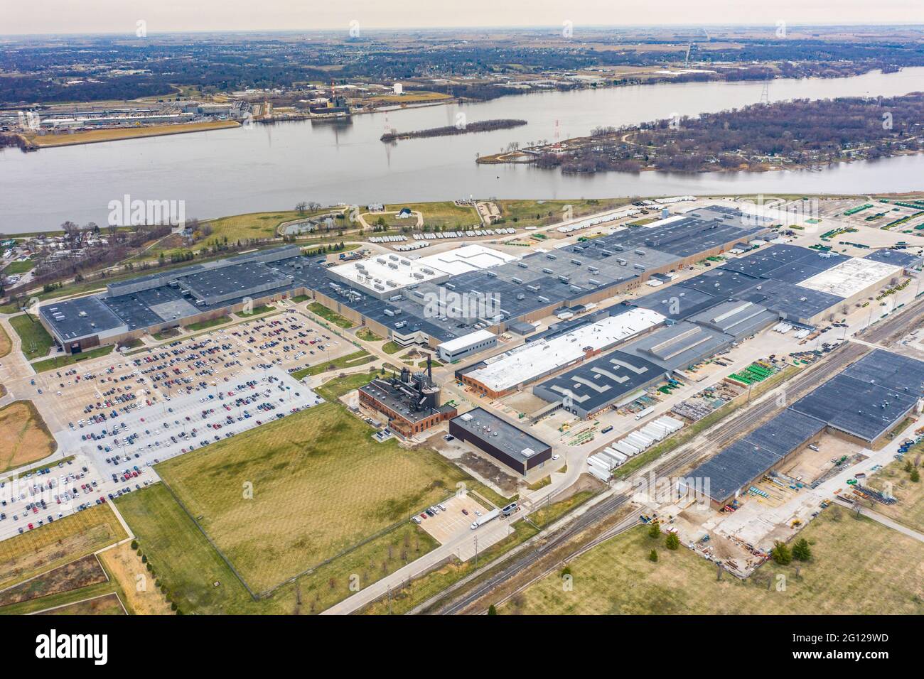 John Deere Harvester Works and Vistor Center, East Moline, Illinois Stockfoto
