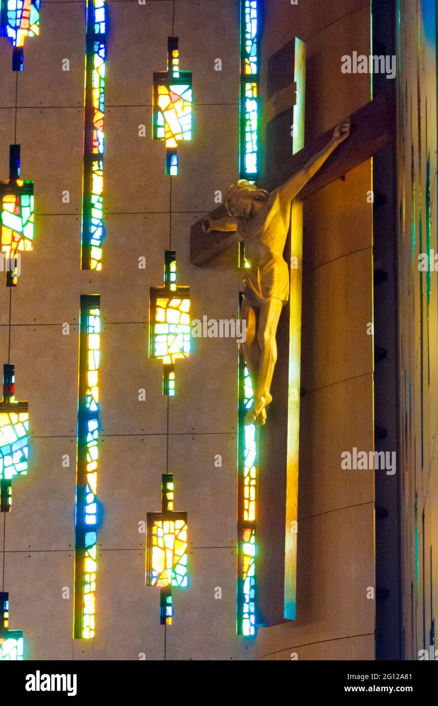 Detail der Mariä-Verkündigung-Kirche in der Victoria Park Avenue, Toronto, Kanada Stockfoto