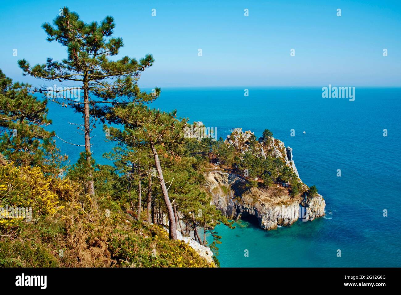 Frankreich, Briitany, Finistere, Crozon, Cap de la Chèvre, Saint-Hernot Beach Stockfoto