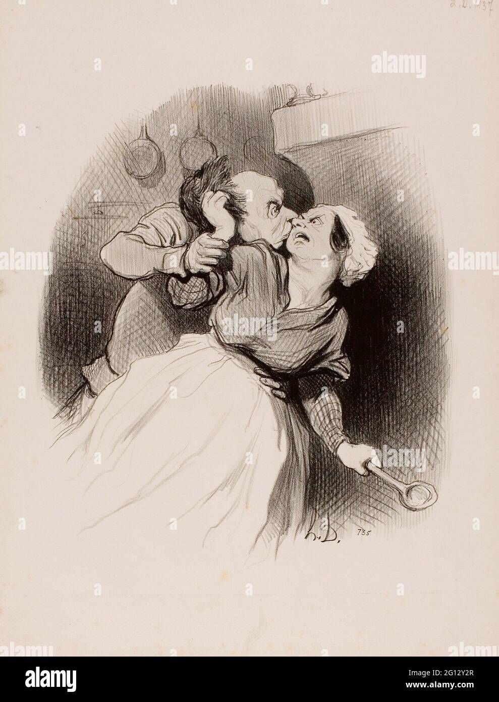 Honor Victorin Daumier Eine Ruckkehr Der Jugend Oyell So Viel Sie Wollen Du Kleiner Teufel Sie Meine Frau Ist T Zu Hause Reissen Sie Meine Haare Zu Ihrem Herzen S Stockfotografie