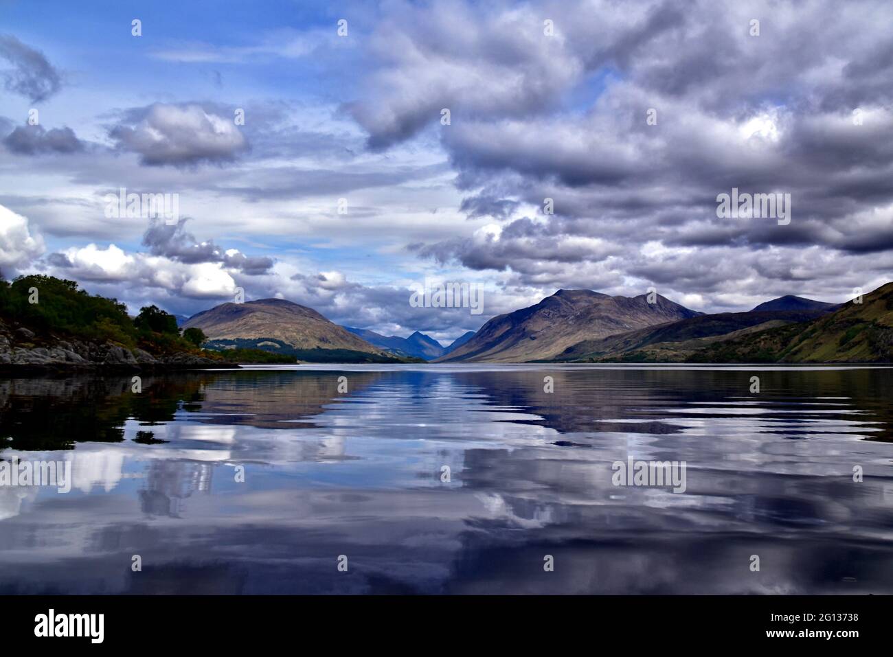 Loch Etive mit Blick auf Glen Etive. Stockfoto