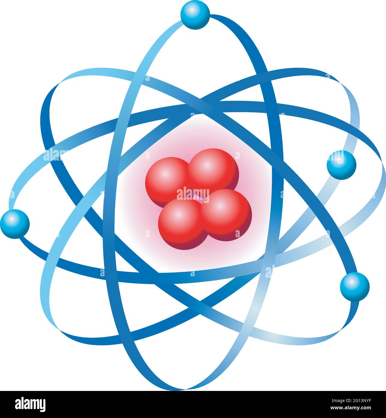Wissenschaftliche Illustration des Symbols des Atoms. Stock Vektor