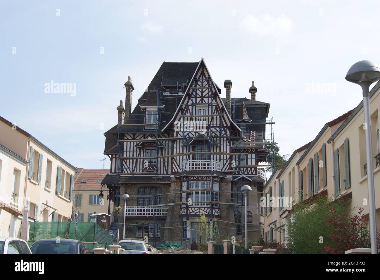 Une grande maison à Rambouillet, Yvelines, Frankreich. Stockfoto