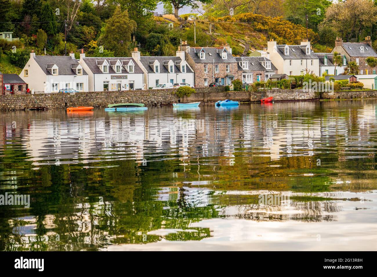 Plockton ein Dorf und Hafen im Nordwesten Schottlands Stockfoto