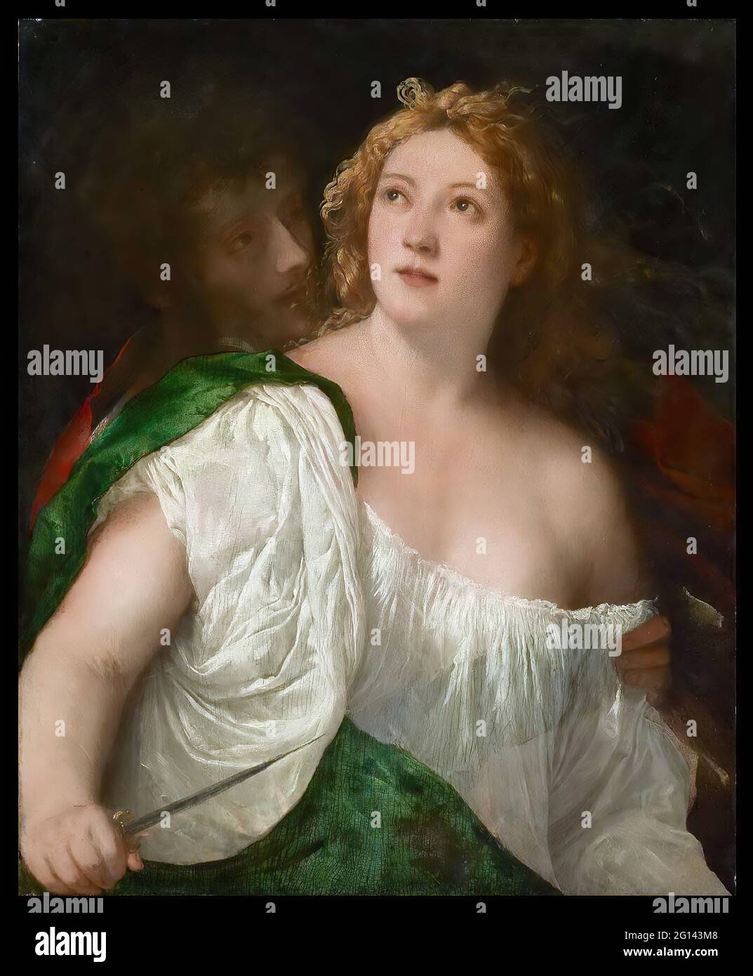 Tiziano Vecellio Lucretia und ihr Mann Lucius Tarquinius Collatinus