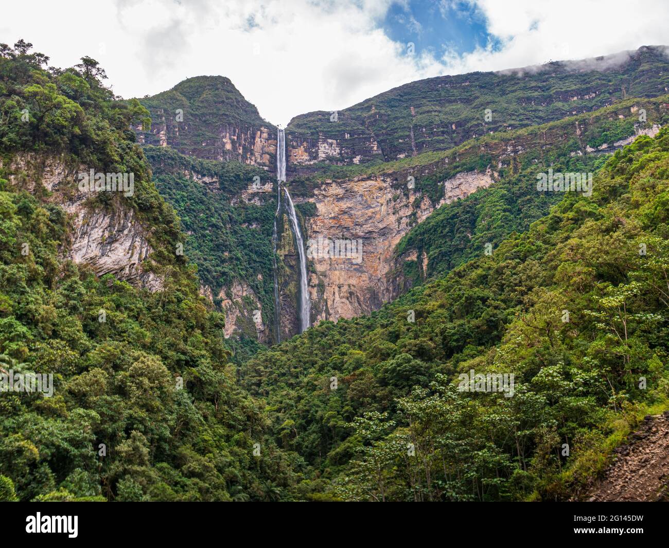 Catarata de Gocta, einer der höchsten Wasserfälle der Welt Stockfoto