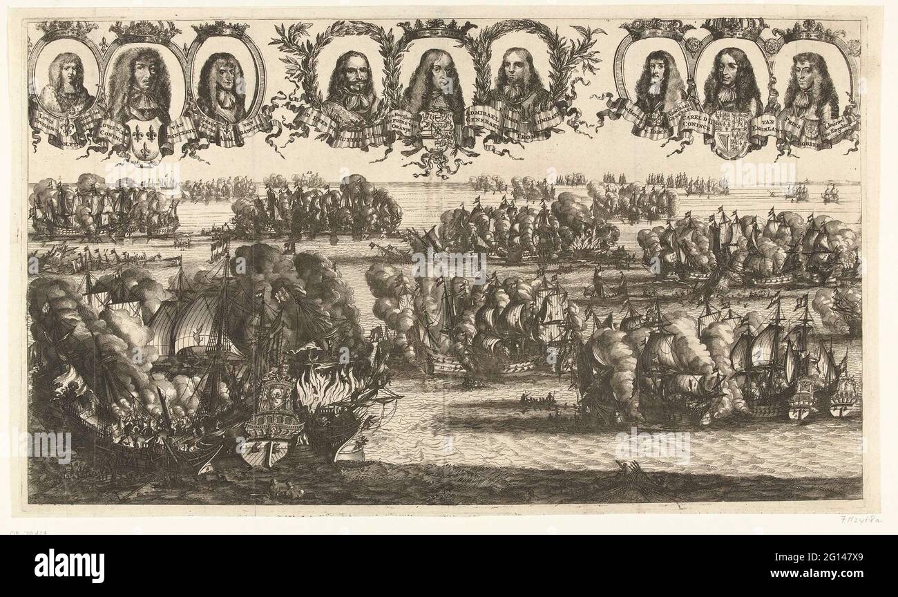 Die beiden Seeschlachten auf Schoonelt, 1673. Die beiden Staaten für
