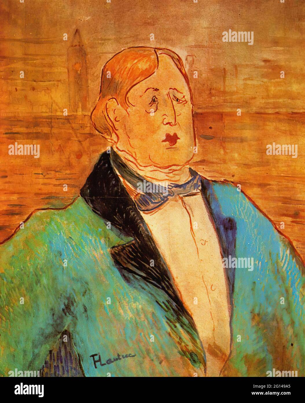 Toulouse-Lautrec - Porträt Oscar Wilde 1895 Stockfoto