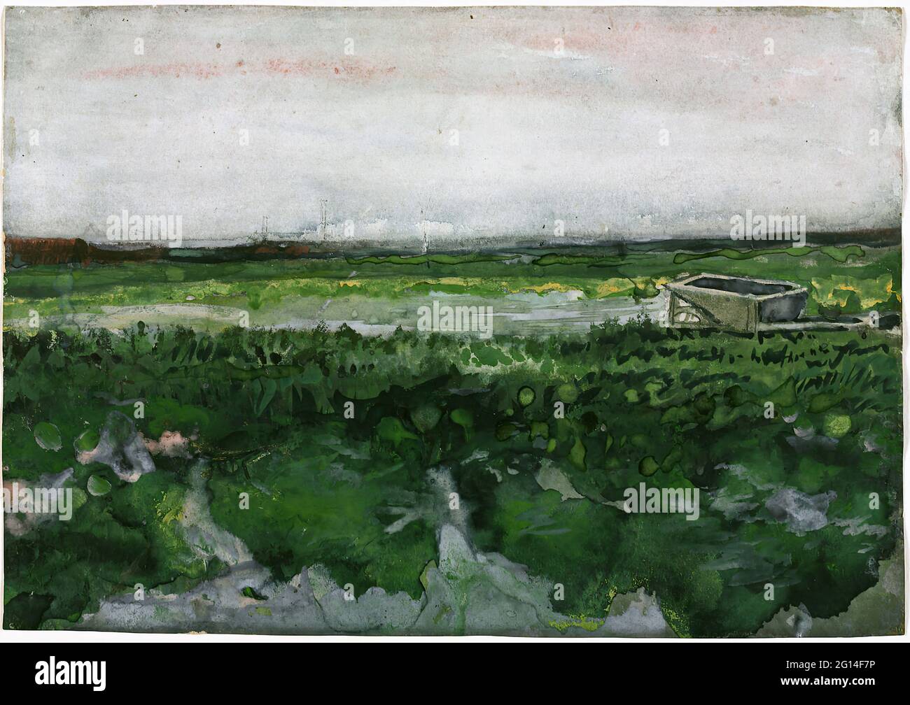 Vincent Van Gogh - Landschaft mit Schubkarre Stockfoto