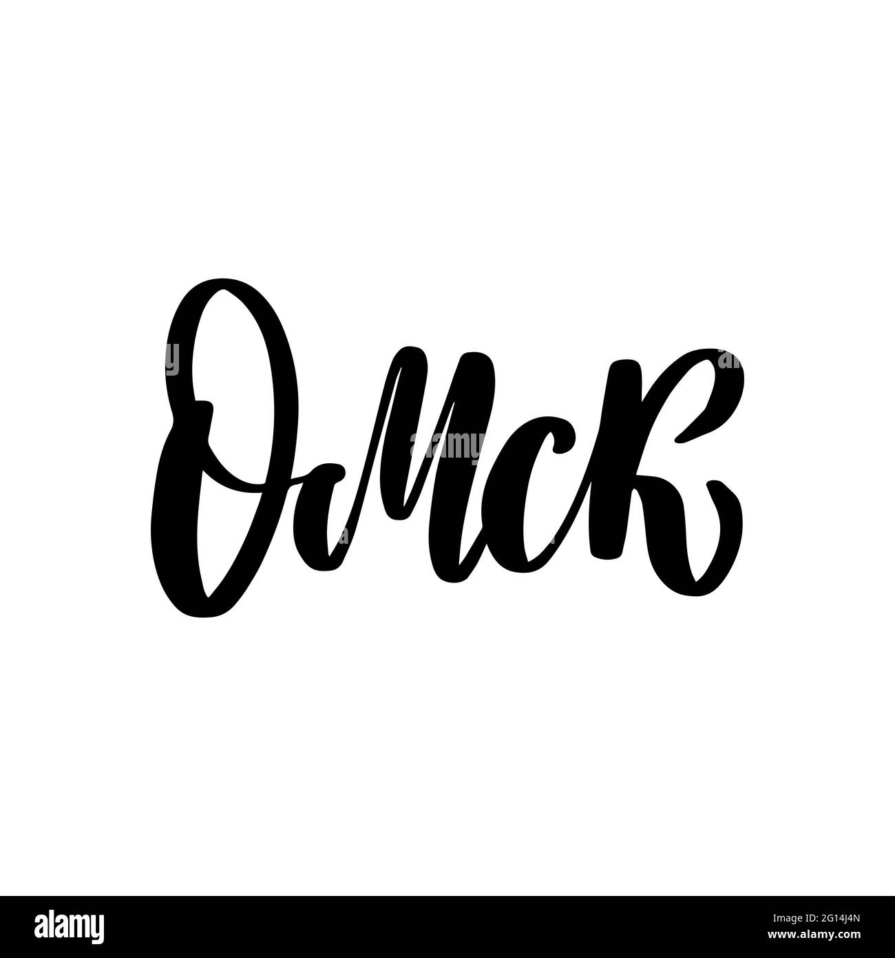 Handgezeichnete Schriftzüge in russischer Sprache. Omsk Stadt. Stock Vektor