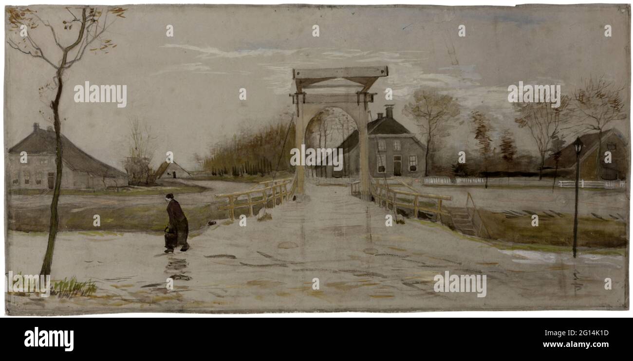 Vincent Van Gogh - die Zugbrücke in New Amsterdam Stockfoto