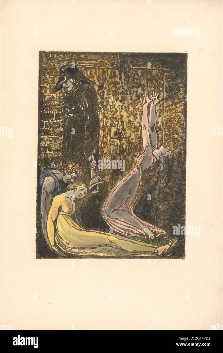 William Blake - Europa. Eine Prophezeiung, Platte 13 (Bentley 10) Stockfoto
