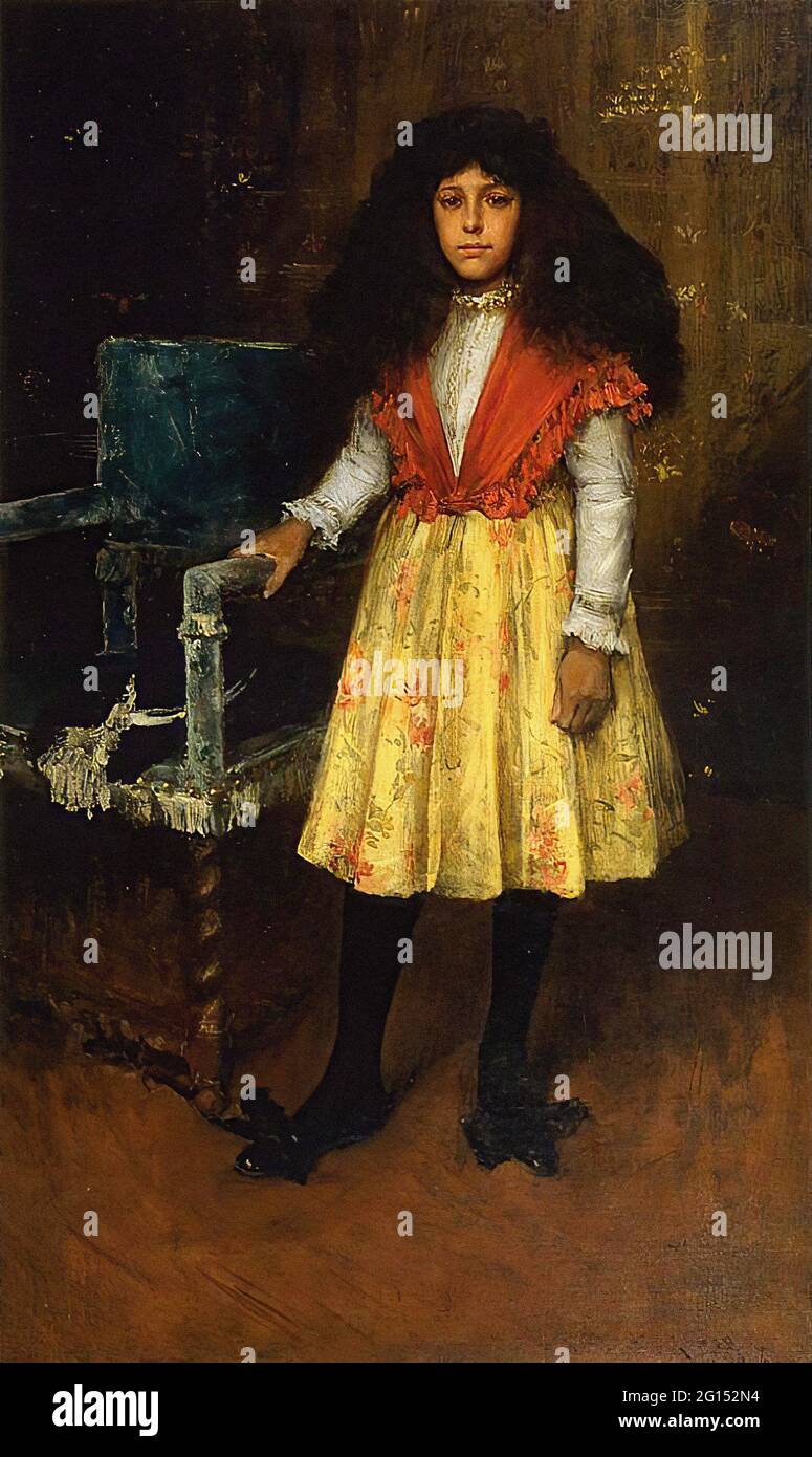 William Merritt Chase - Porträt Erl Howell AK Little Miss H 1886 Stockfoto