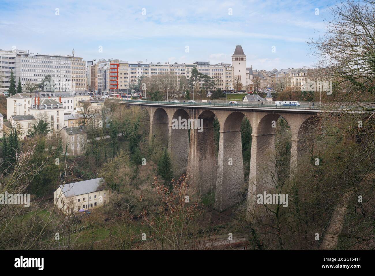 Passerelle Viaduct - Luxembourg City, Luxemburg Stockfoto
