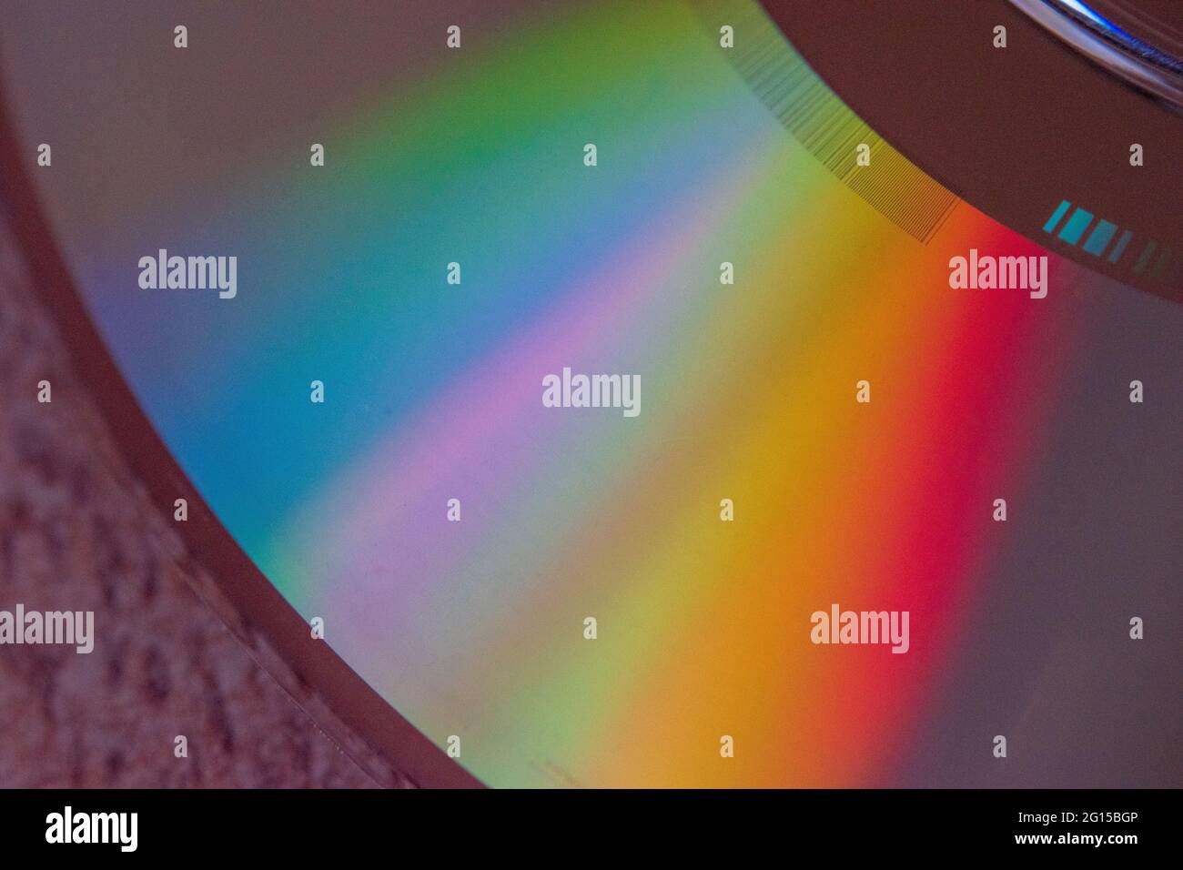 rainbow Refracted Light auf cd rom/dvd Stockfoto