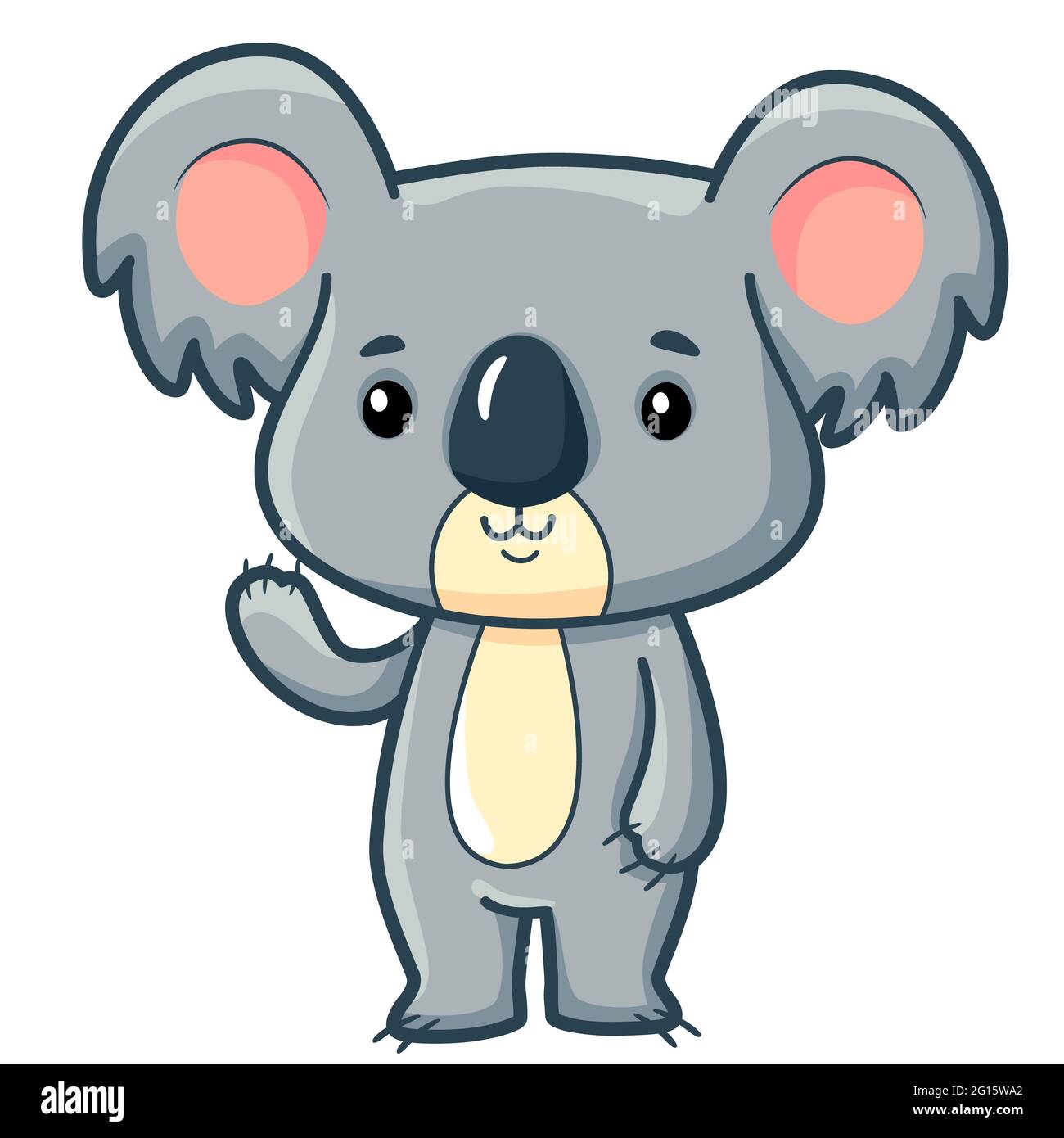 Niedliche Koala Cartoon. Koala Clipart Illustration Stockfotografie - Alamy