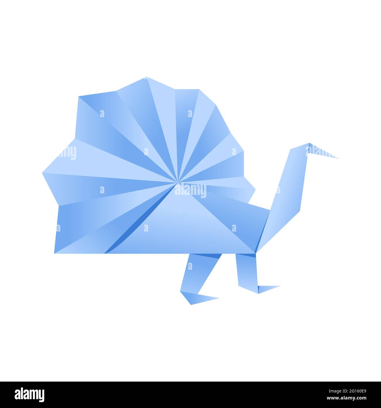 Papier Origami-Form - Vogel, Pfau. Die japanische Kunst, Papierfiguren zu  falten, ist ein Hobby, ein Handarbeiten Stock-Vektorgrafik - Alamy