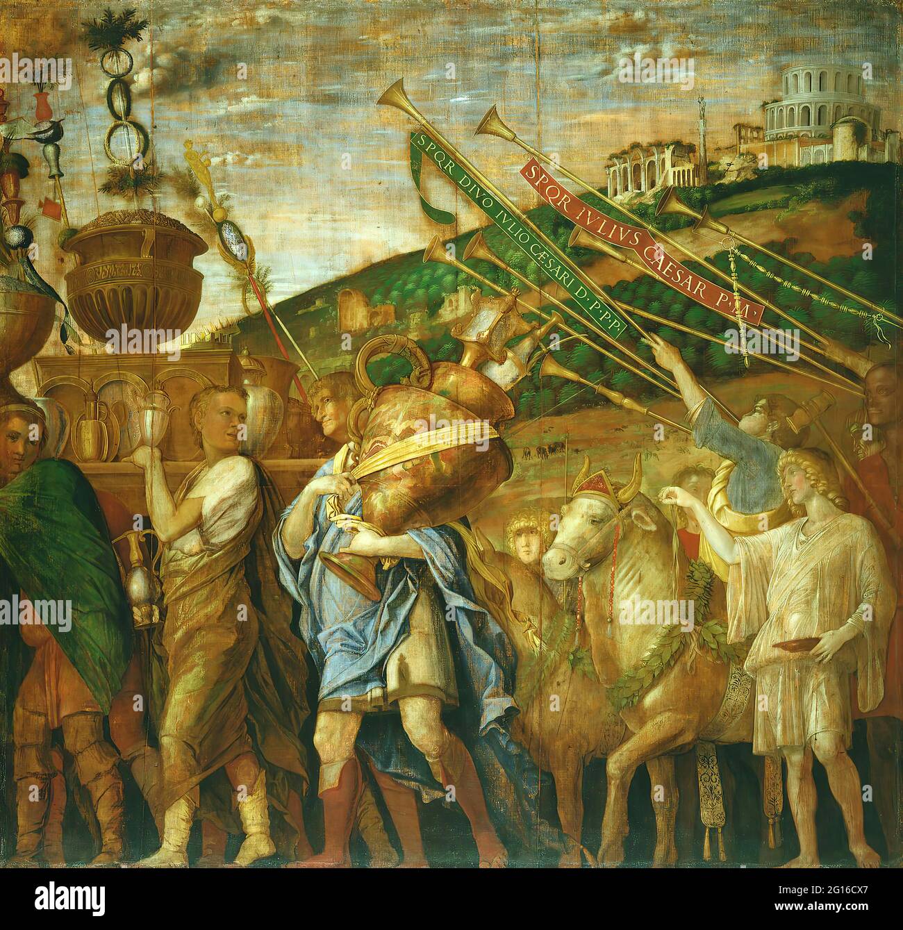 Andrea Mantegna - Andrea Mantegna die Triumphs von Caesar 4 die Stockfoto