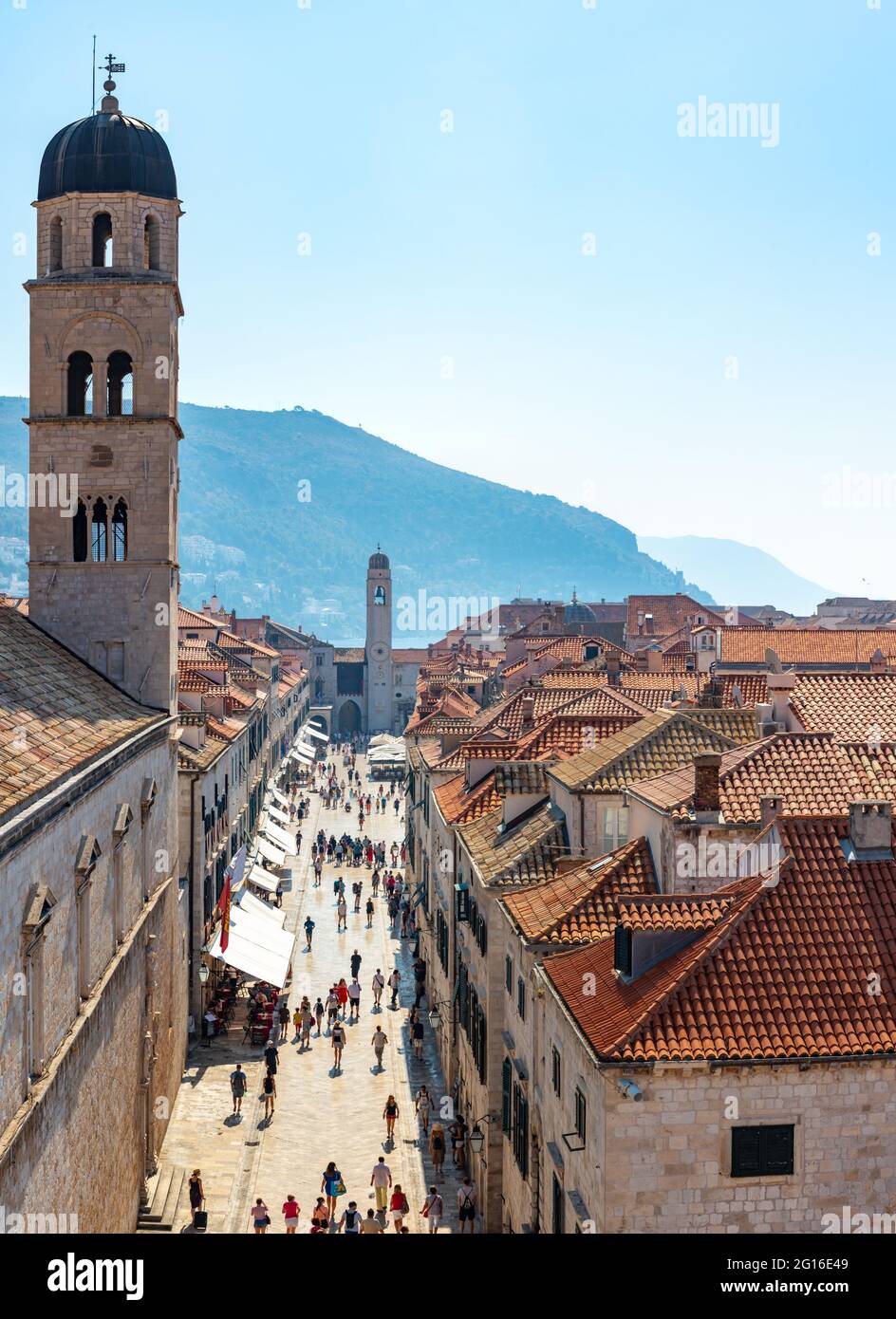 Panorama Dubrovnik Altstadt Dächer. Europa, Kroatien Stockfoto