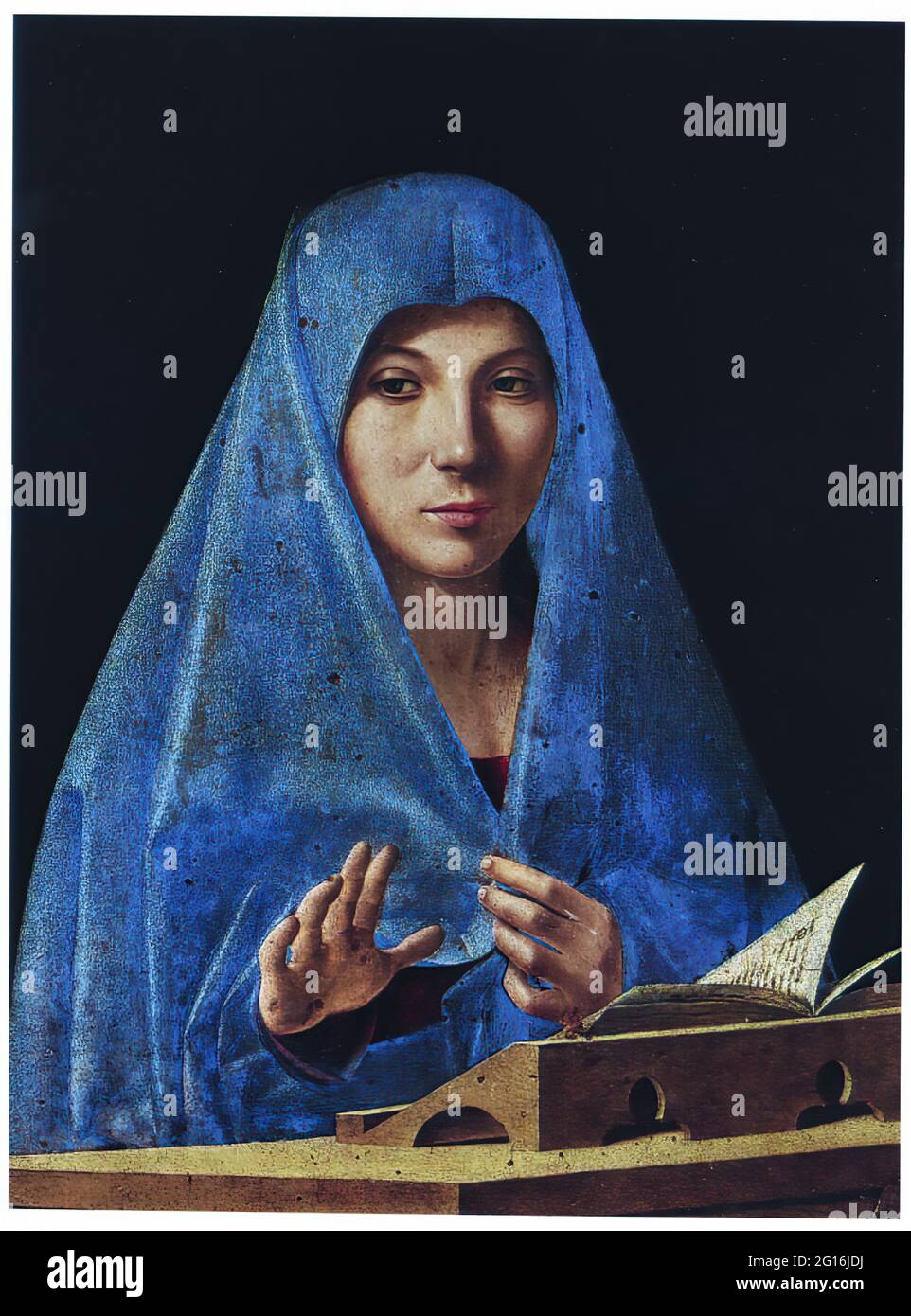 Antonello Da Messina - die Jungfrau der Verkündigung Stockfoto