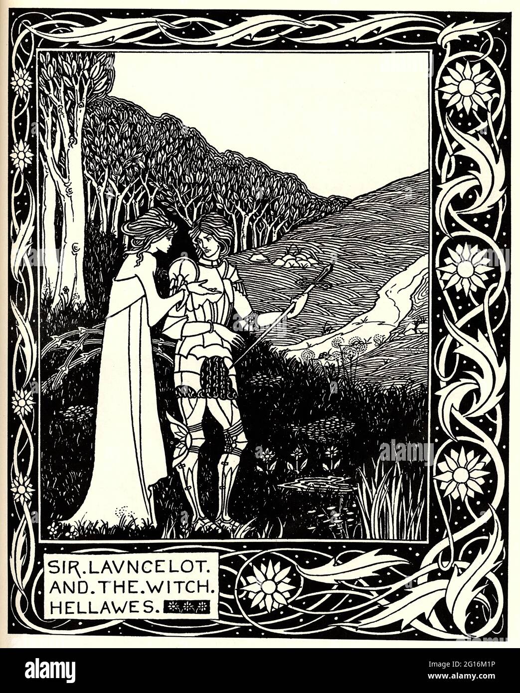 Aubrey Beardsley (1872-1898) - Sir Launcelot Witch Hellawes Stockfoto