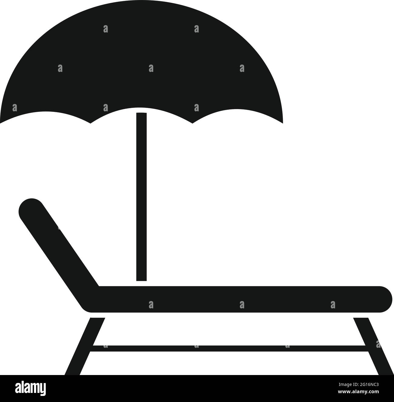 Relax Beach Chair Ikone, einfacher Stil Stock Vektor